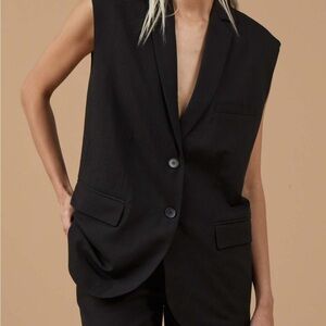 Sophie Rue Black Sleeveless Blazer Vest